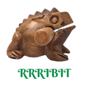 Mango Wooden Frog Percussion Instrument Unique & Resonaut Sound Nature's Music